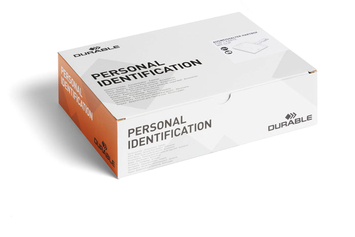 Durable Security Pass Holder with Clip, Box of 25