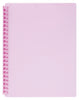 Marbig A4 20 Pocket Insertable Cover Refillable Display Book, Pastel Pink Cover