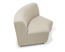 Eden Anchor Internal Curve Modular Seating - Oatmeal Coloured Fabric