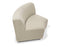 Eden Anchor Internal Curve Modular Seating - Oatmeal Coloured Fabric
