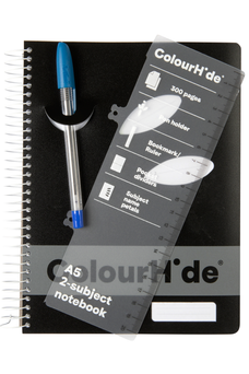 Colourhide A5 Polypropylene Cover 2 Subject Book 300 Pages x 5's pack