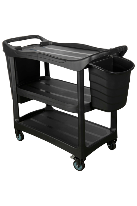 Cleanlink Utility Trolley with 2 Bucket, Black