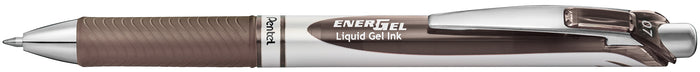 Pentel Energel Gel Roller Pen Retractable BL77 0.7mm Sepia - Pack of 12