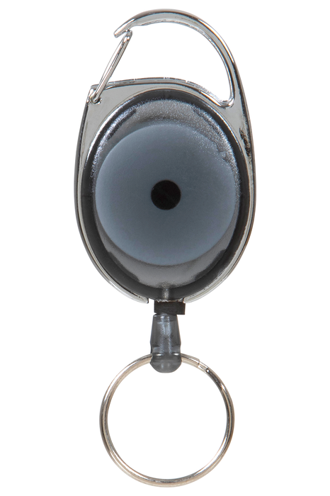 Rexel ID Retractable Snap Lock Key Holders, Charcoal