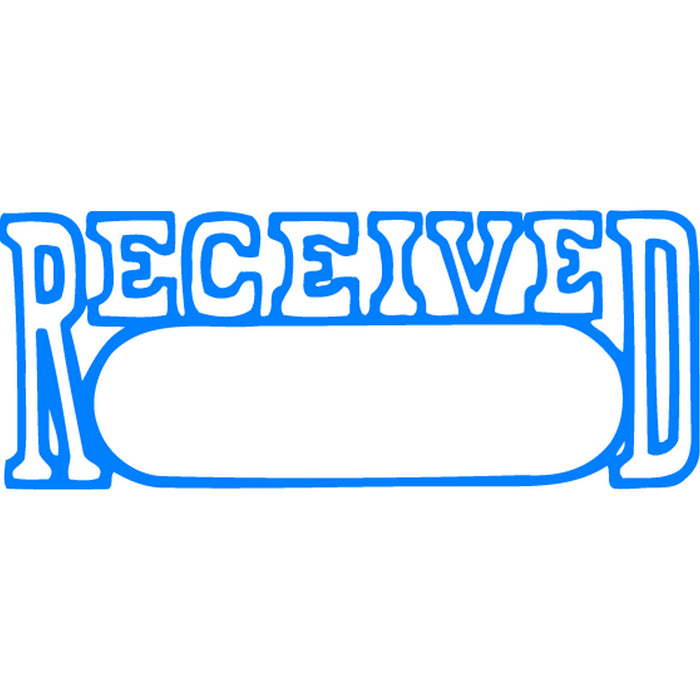 XStamper CX-BN 1203 RECEIVED, Space For Date Self Inking Rubber Stamp, Blue