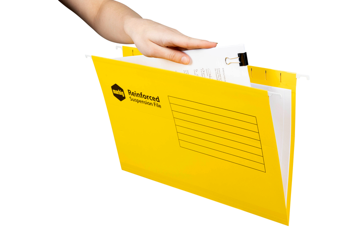 Marbig Suspension File Foolscap 25's pack - Yellow