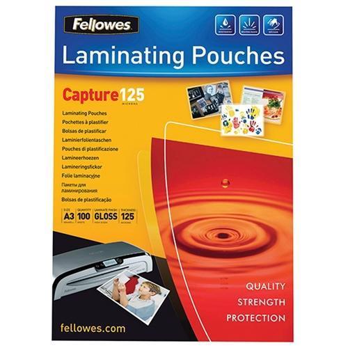 Fellowes A3 Gloss Laminating Pouch 125 micron x 100's FPF5307506