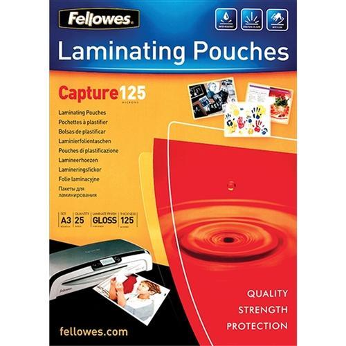 Fellowes A3 Gloss Laminating Pouch 125 micron x 25's FPF5396501