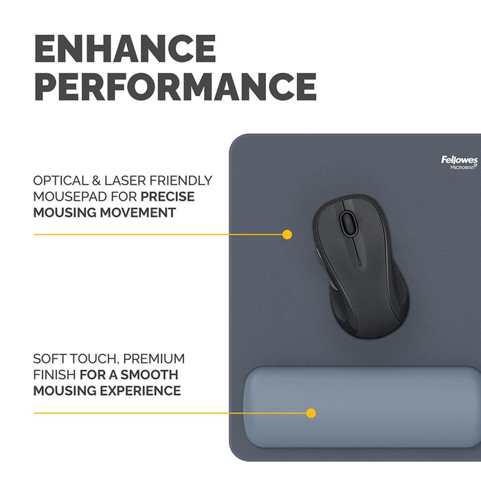 Fellowes Breyta Mouse Pad Wrist Rest, Marine FPF100142557