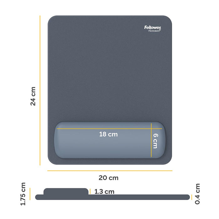 Fellowes Breyta Mouse Pad Wrist Rest, Marine FPF100142557