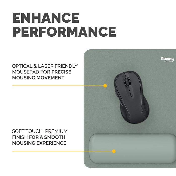 Fellowes Breyta Mouse Pad Wrist Rest, Sage FPF100142558
