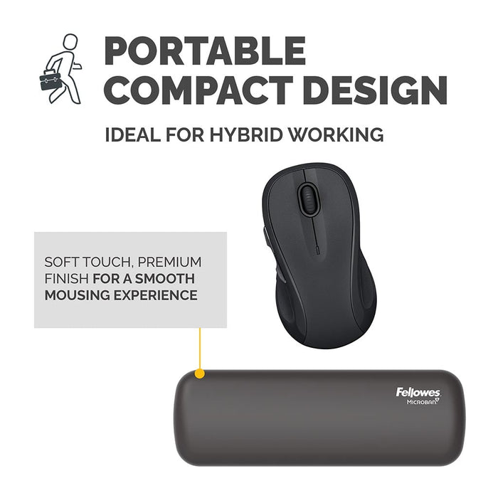 Fellowes Breyta Palm Wrist Rest, Black FPF100142565