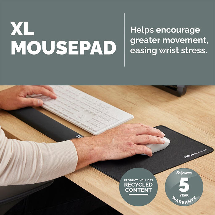 Fellowes Breyta XL Mouse Pad, Black FPF100138995