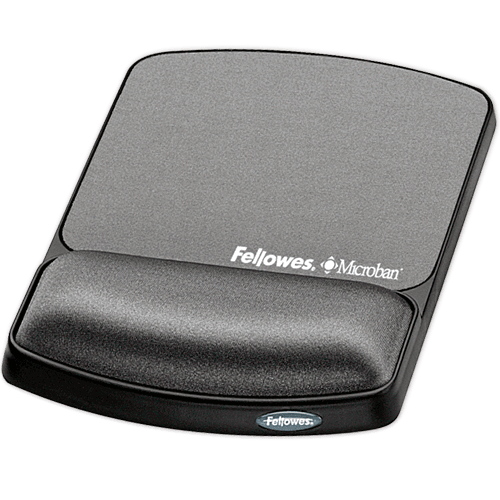 Fellowes Gel Mouse Pad with Wrist Rest - Graphite FPF9175101