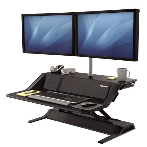 Fellowes Lotus DX Sit-Stand Workstation - Black FPF8082101