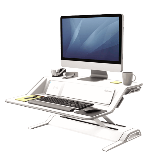 Fellowes Lotus DX Sit-Stand Workstation - White FPF8082201