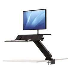 Fellowes Lotus RT Single Monitor Sit Stand Workstation - Black FPF8081501