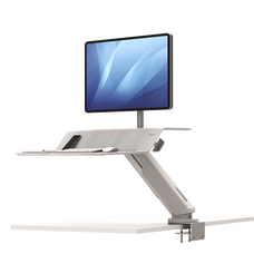 Fellowes Lotus RT Single Monitor Sit Stand Workstation - White FPF8081701