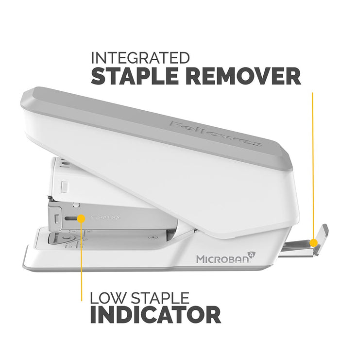Fellowes LX840 EasyPress Half Strip Stapler White FPF100093882