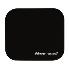 Fellowes Mouse Pad With Microban Antimicrobial Protection - Black FPF5933901