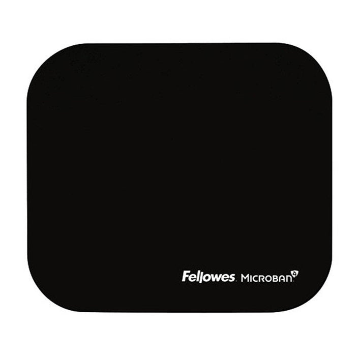 Fellowes Mouse Pad With Microban Antimicrobial Protection - Black FPF5933901