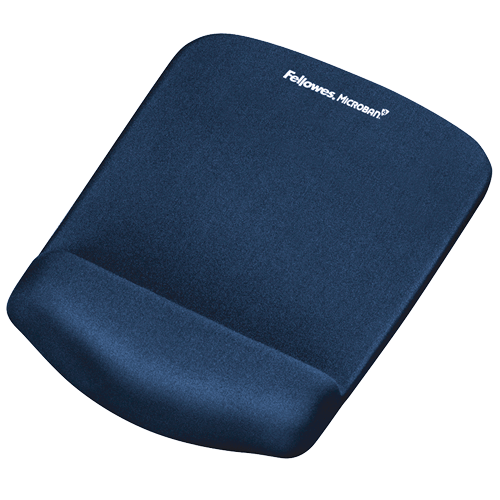 Fellowes PlushTouch Wrist Rest With FoamFusion Technology - Blue FPF9287301