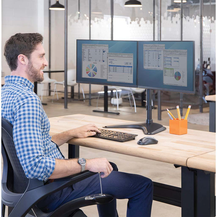 Fellowes Professional Series Freestanding Dual Horizontal Monitor Mount FPF8043701