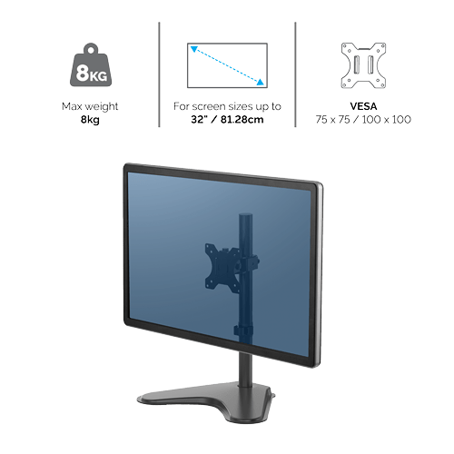 Fellowes Professional Series Freestanding Single Monitor Arm FPF8049601