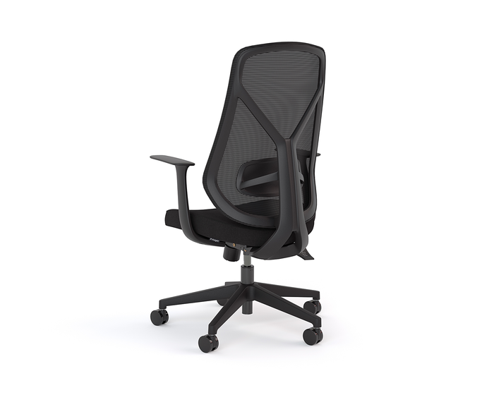 Knight's Ferlo Mesh Ergonomic Chair, Nylon Base (Removable Armrest)
