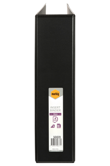 Marbig Overlay Insert Cover A4 Ring Binder 4/50 - Black