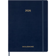 2026 Moleskine 13 Month Essential Planner, Soft Cover, Weekly, Vertical, 190mm x 250mm XXL, Sapphire Blue