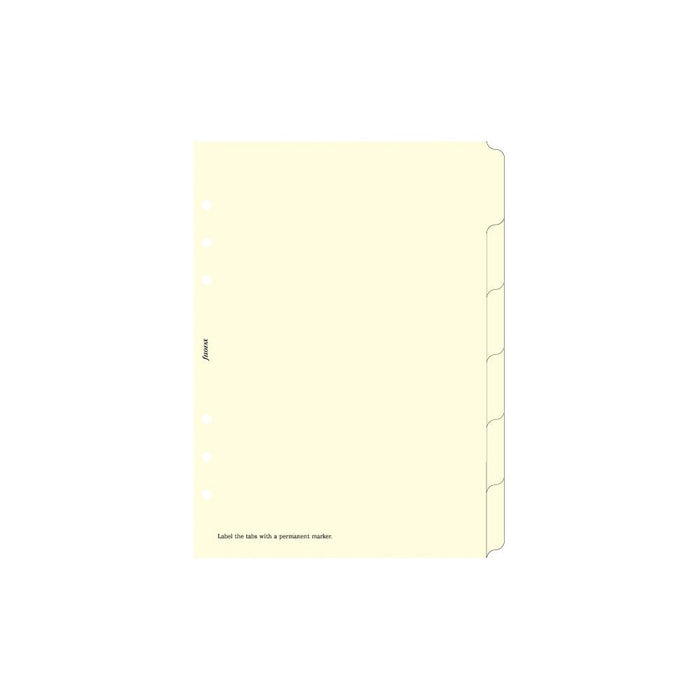 Filofax A5 Blank Index with Multi Coloured Labels Refill CXF341680