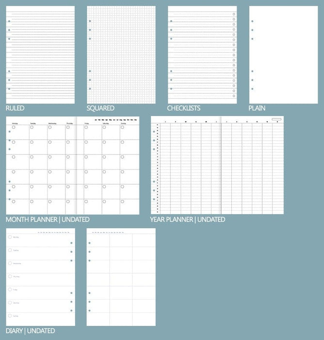 Filofax A5 Clipbook Architexture Blue Suede CXF145006