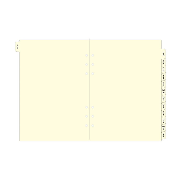 Filofax A5 Cream A-Z Index Refill CXF341664