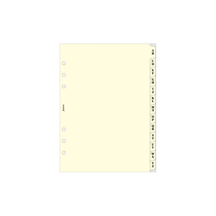 Filofax A5 Cream A-Z Index Refill CXF341664