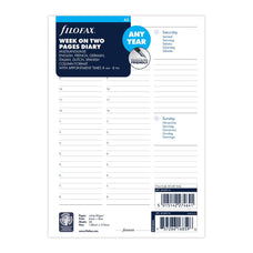 Filofax Any Year A5 Week to View Diary Refill CXFAY-68514