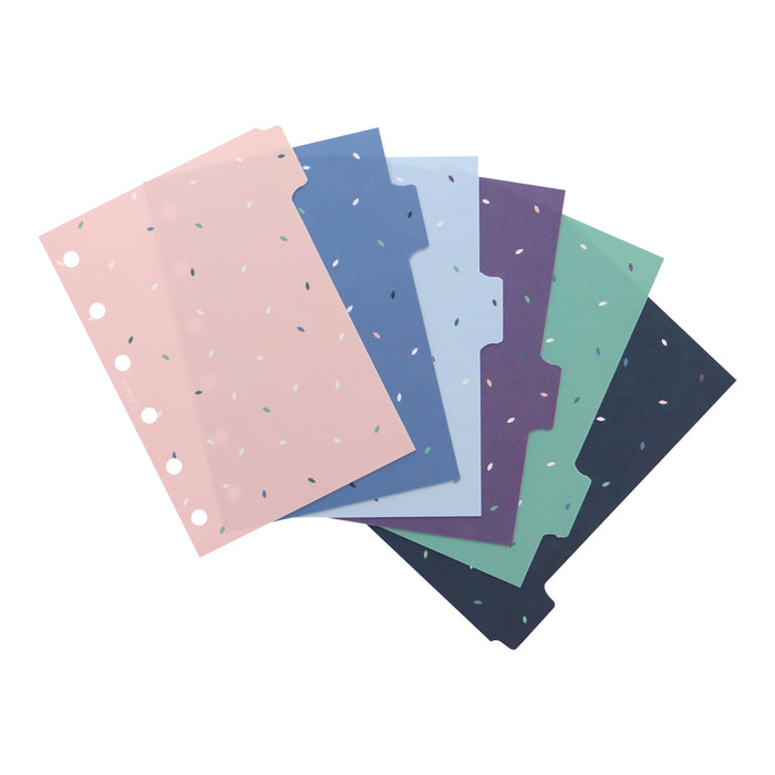 Filofax Dividers Plastic Pocket, Set 6 Garden (81mm x 120mm) CXF132744