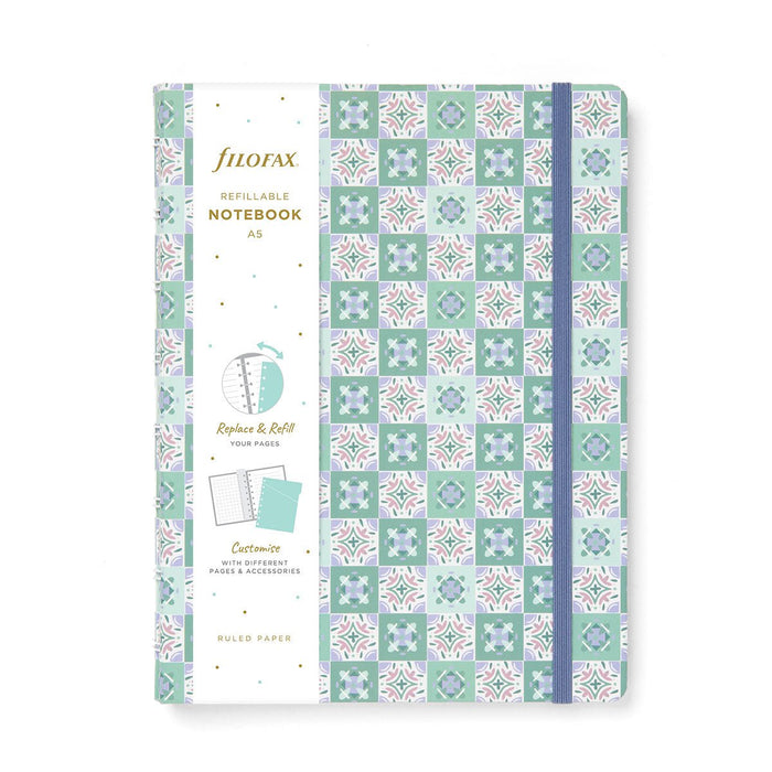 Filofax Mediterranean A5 Notebook Mint CXF179534