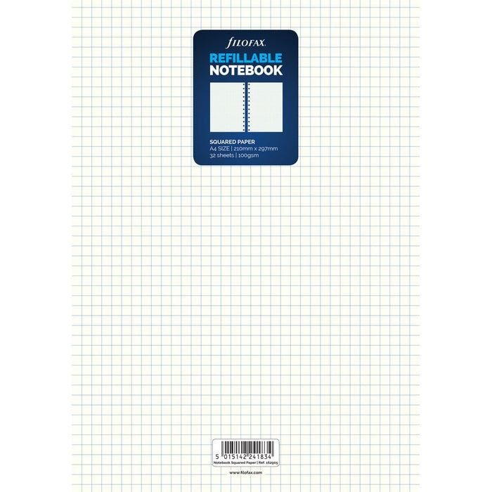 Filofax Notebook A4 White Square Refill CXF162905
