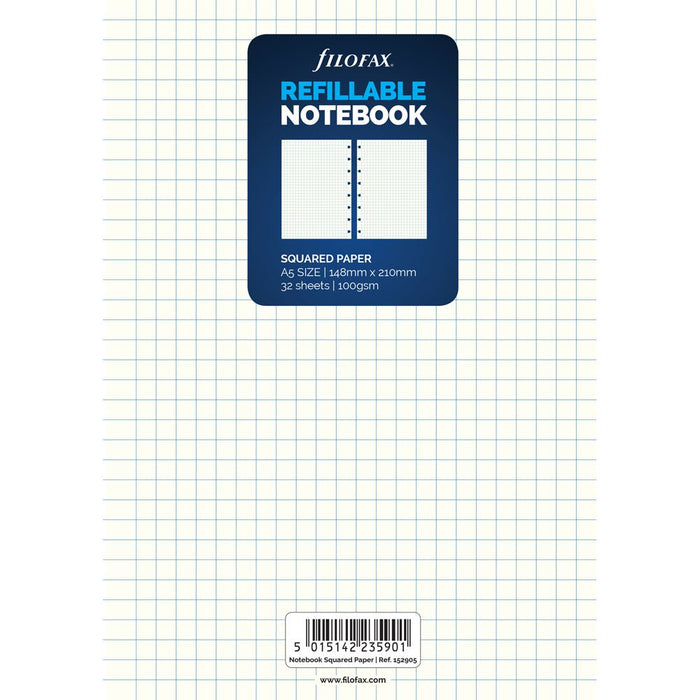 Filofax Notebook A5 Notes Square Refill CXF152905