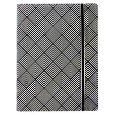 Filofax Notebook Impressions A5 Black/White Deco Lined CXF115067