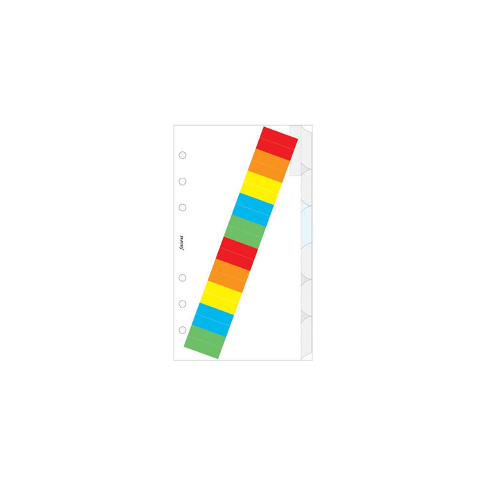 Filofax Personal Blank Index with Multi Coloured Labels Refill CXF131624