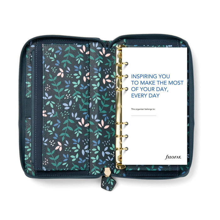 Filofax Personal Compact Organiser, Zip Closure, Garden, 171mm x 9mm CX1002037