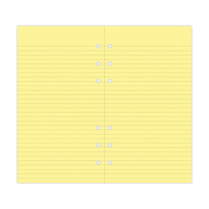 Filofax Personal Yellow Lined Notepad Refill 100 Sheets CXF132201