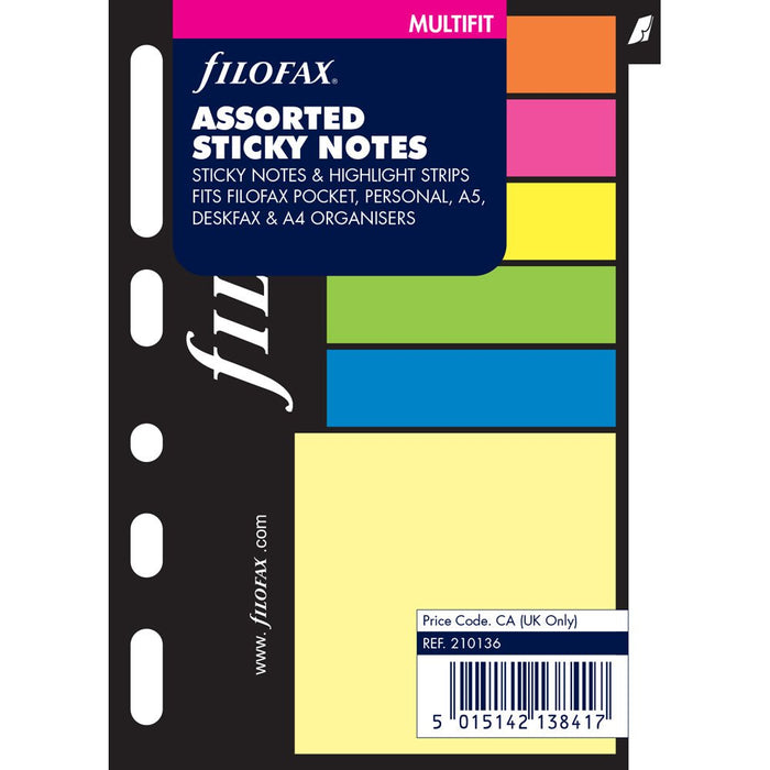 Filofax Pocket Assorted Sticky Notes Refill CXF210136