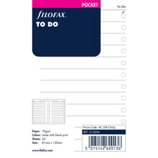 Filofax Pocket To Do Pad Refill CXF212204