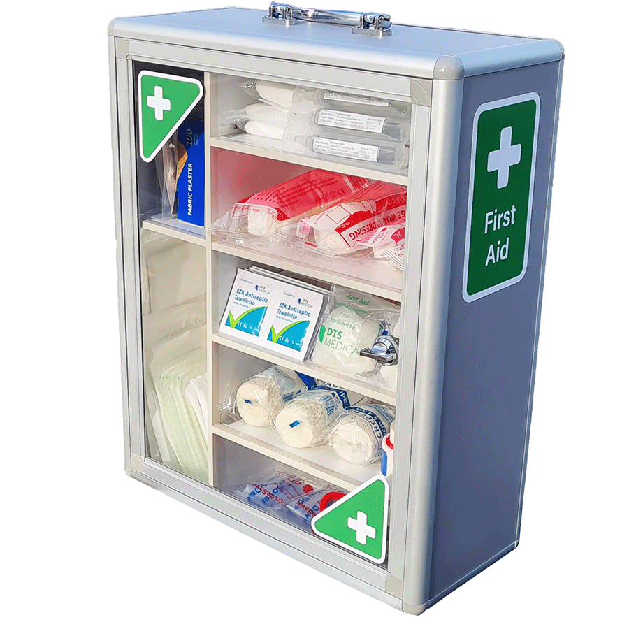 First Aid Kit 1-50 In Clear Front First Aid Cabinet C/W 1-50 Person Co ...