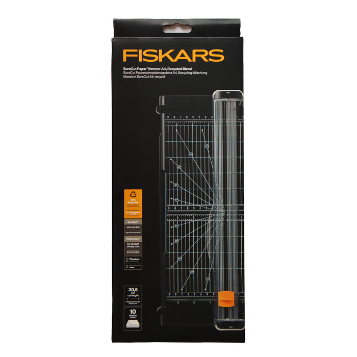 Fiskars 30cm/12 inch SureCut Trimmer, Made from Post-Consumer Recycled Plastic CX1002618