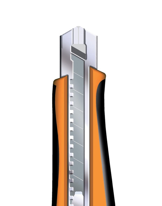 Fiskars Cutting Knife Auto Reload 18mm Silver CXFK1398