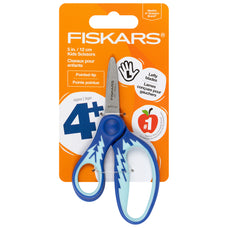 Fiskars Kids Scissors, Pointed Tip, 5 Inch, Left Hand, Blue CX1001421